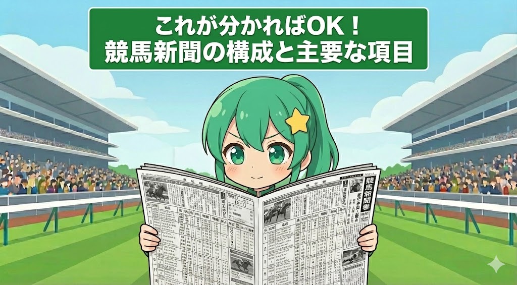 これが分かればOK！競馬新聞の構成と主要な項目