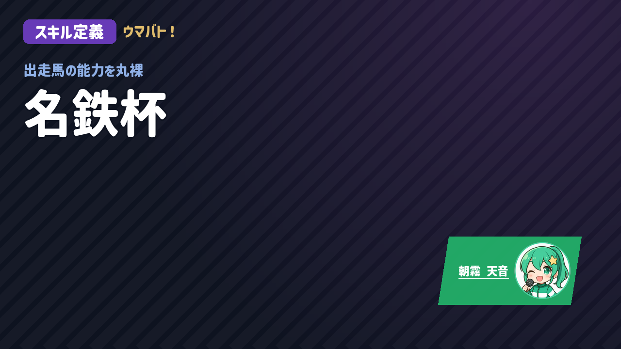 中京7R 名鉄杯 AIスキル定義 アイキャッチ