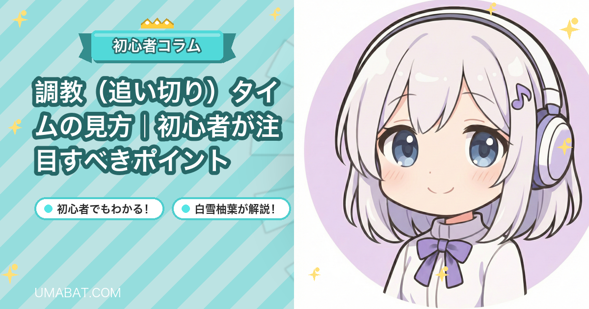 調教（追い切り）タイムの見方｜初心者が注目すべきポイント