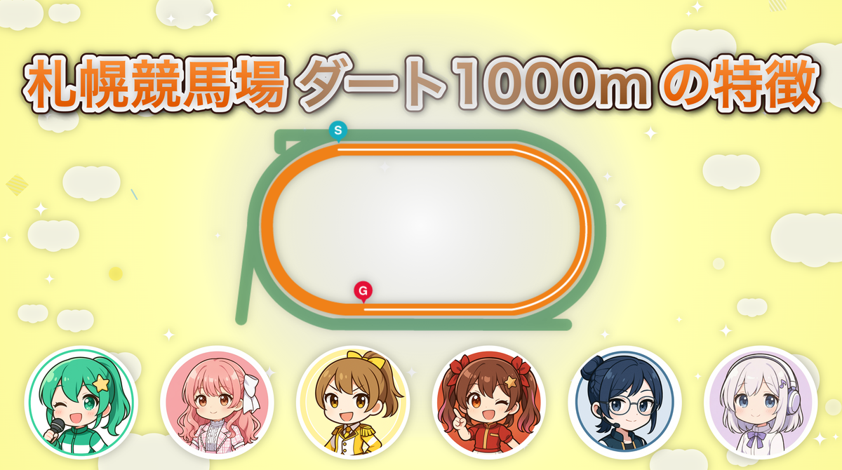 札幌競馬場 ダート1000mの傾向とコース特徴を解説！有利な枠や脚質は何か