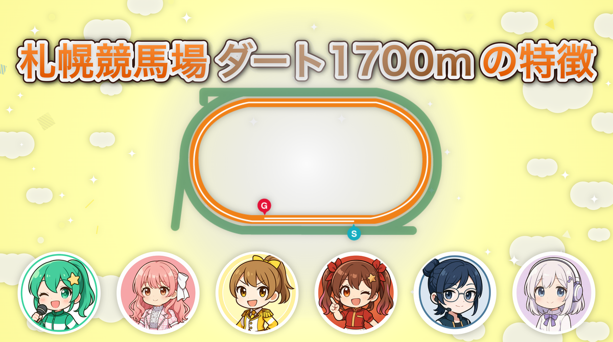 札幌競馬場 ダート1700mの傾向とコース特徴を解説！有利な枠や脚質は何か