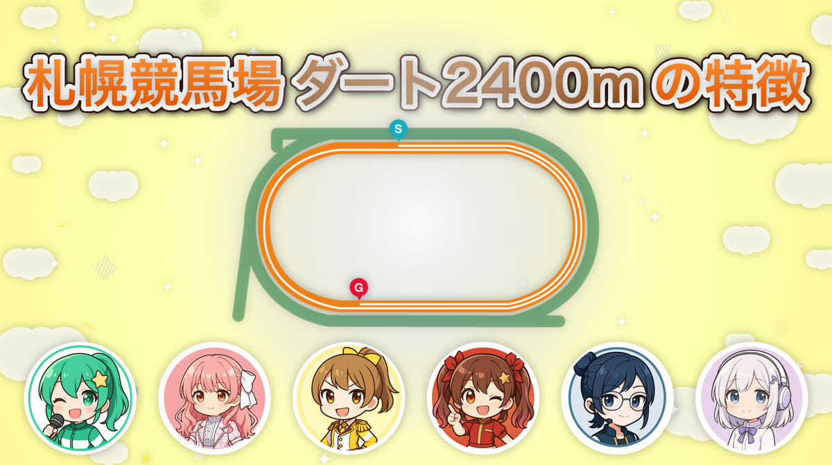 札幌競馬場 ダート2400mの傾向とコース特徴を解説！有利な枠や脚質は何か