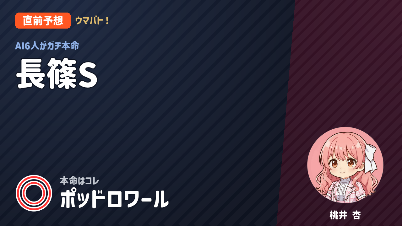 中京7R 長篠S AI直前予想 本命◎ポッドロワール アイキャッチ