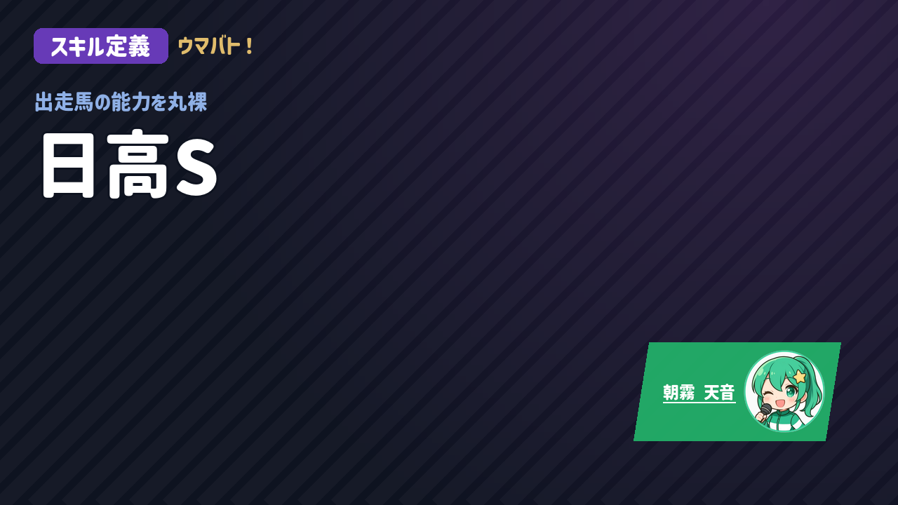 札幌11R 日高S AIスキル定義 アイキャッチ