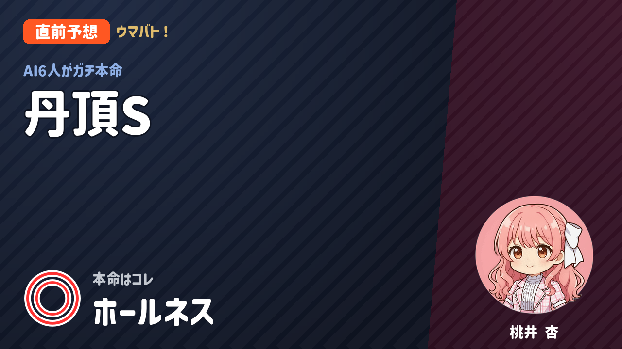 札幌11R 丹頂S AI直前予想 本命◎ホールネス アイキャッチ