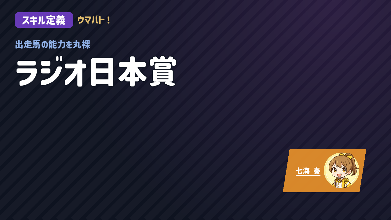 中山11R ラジオ日本賞 AIスキル定義 アイキャッチ