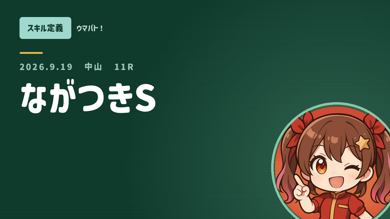中山11R ながつきS AIスキル定義 アイキャッチ