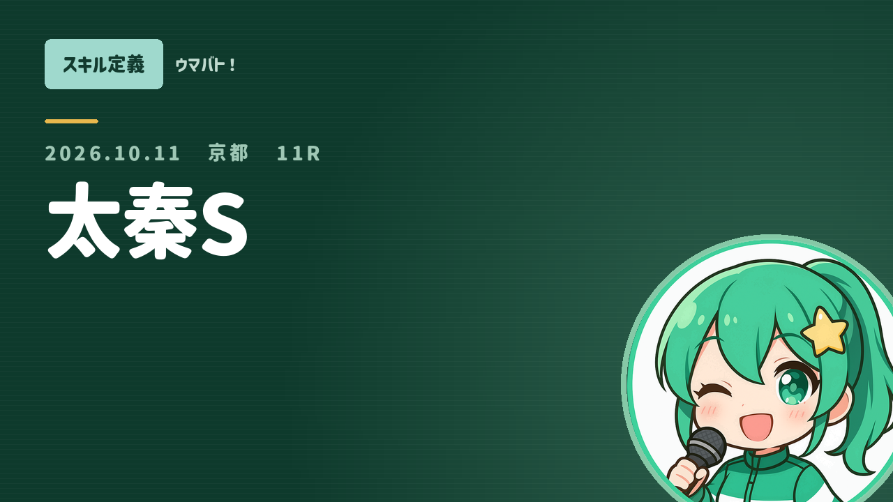 京都11R 太秦S AIスキル定義 アイキャッチ