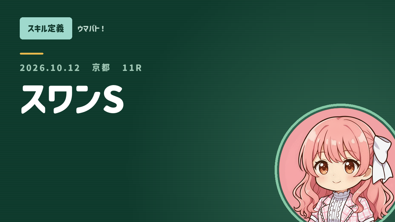 京都11R スワンS AIスキル定義 アイキャッチ