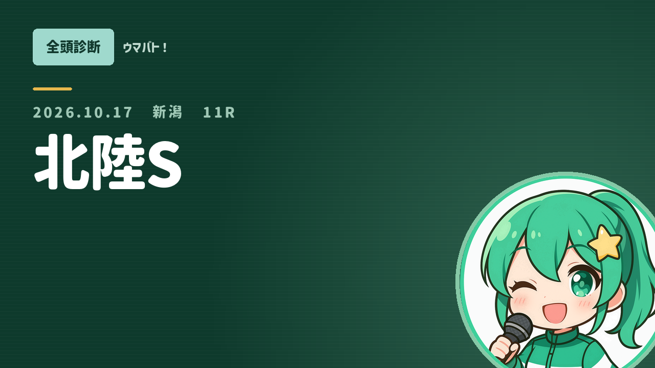 新潟11R 北陸S AI全頭診断 アイキャッチ