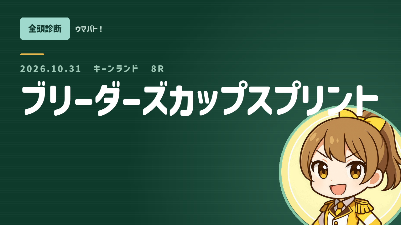 キーンランド8R ブリーダーズカップスプリント AI全頭診断 アイキャッチ
