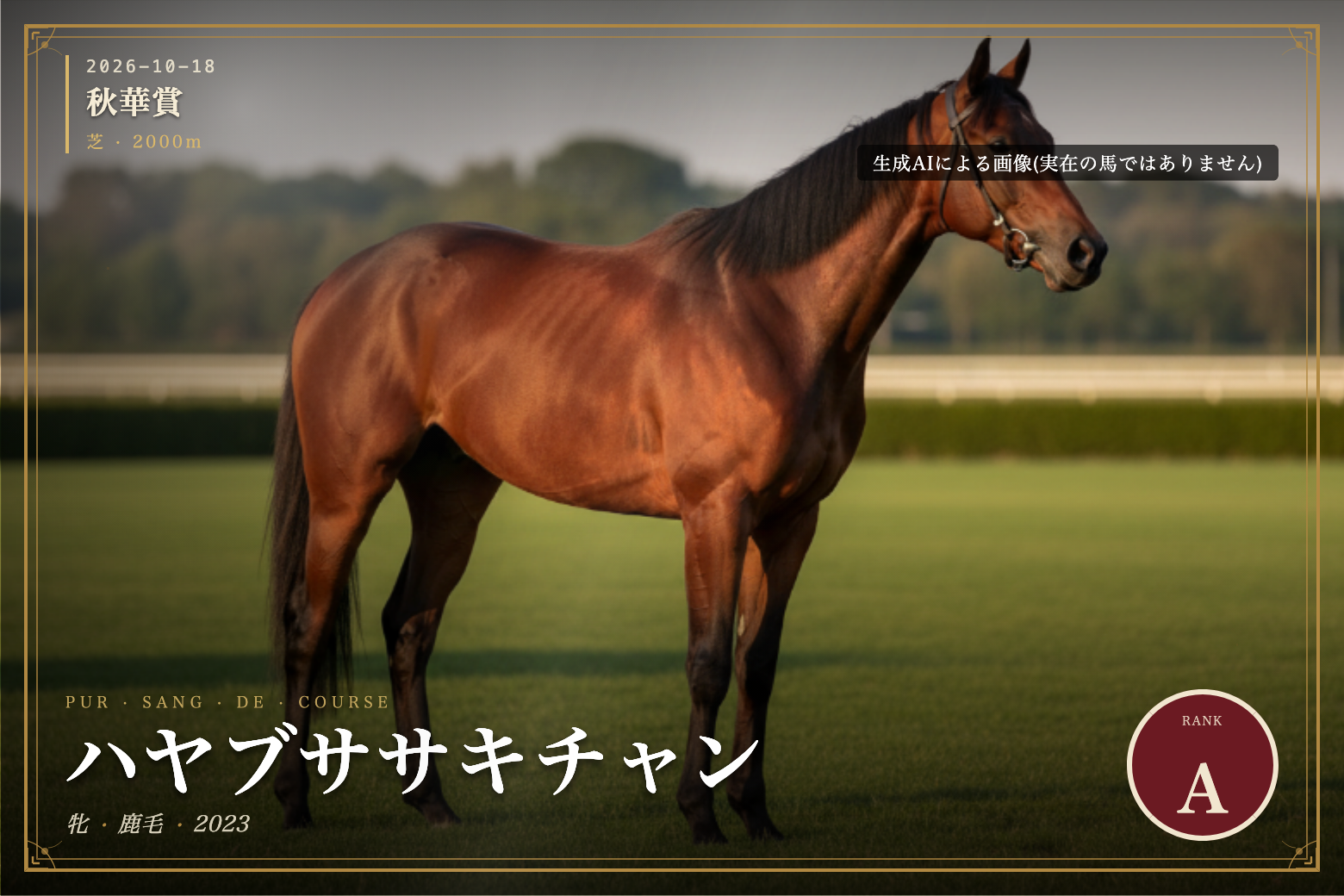 ハヤブササキチャン のウマバトカード
