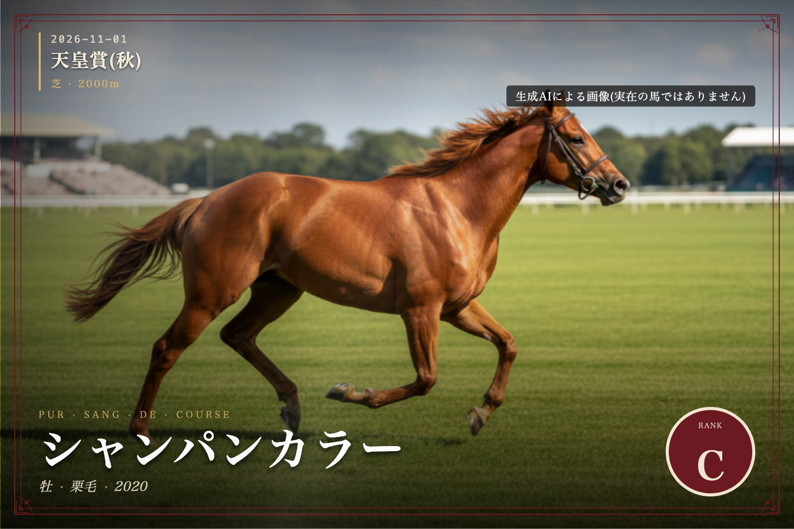 シャンパンカラー のウマバトカード
